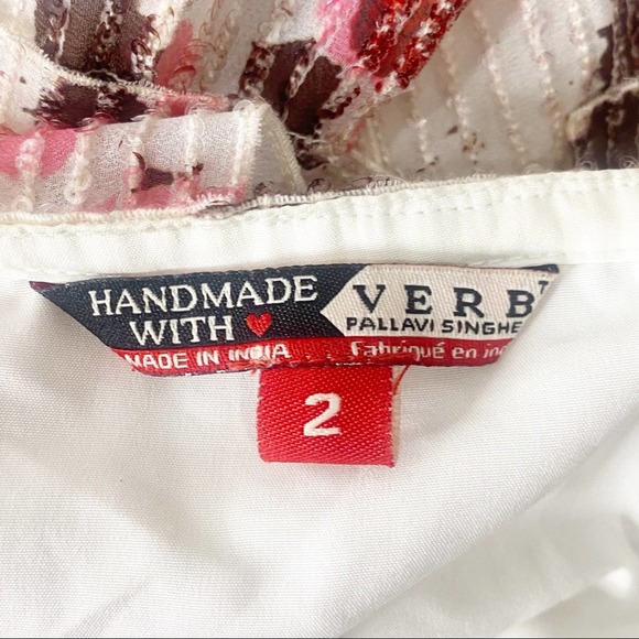 Anthropologie Verb by Pallavi Singhee Tiered Polka Dot Sequined Mini Dress - Picture 7 of 9